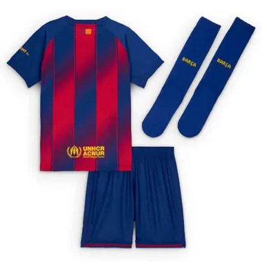 25-26 Kids Barcelona Home Kids Full Kit Cheap Football Jersey Wholesale Yupoo