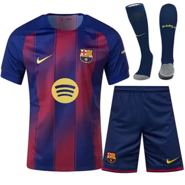 25-26 Barcelona Home Full Kit Cheap Football Jersey Wholesale Yupoo