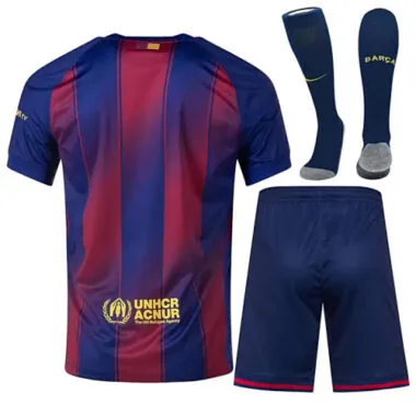 25-26 Barcelona Home Full Kit Cheap Football Jersey Wholesale Yupoo
