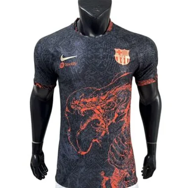 25-26 Player FC Barcelona Red Dragon Special Edition Kit Cheap Football Jersey Wholesale Yupoo