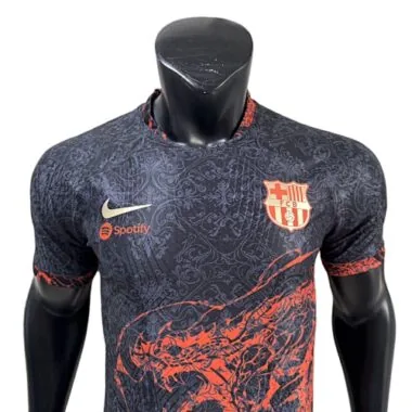 25-26 Player FC Barcelona Red Dragon Special Edition Kit Cheap Football Jersey Wholesale Yupoo