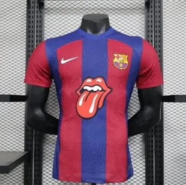 23-24 Player Barcelona x Rolling Stones Special Edition Kit S-2XL Cheap Football Jersey Wholesale Y