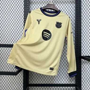 25-26 Barcelona Away Long Sleeve Kit S-4XL Cheap Football Jersey Wholesale Yupoo