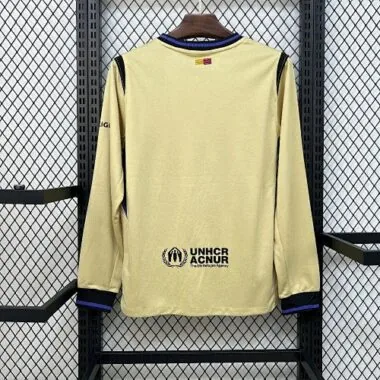 25-26 Barcelona Away Long Sleeve Kit S-4XL Cheap Football Jersey Wholesale Yupoo