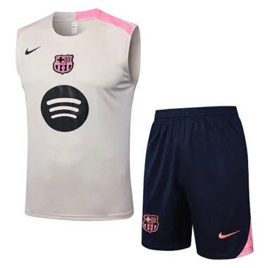 25-26 Barcelona Sleeveless Training Kits Tracksuits Cheap Football Jersey Wholesale Yupoo