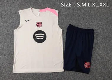 25-26 Barcelona Sleeveless Training Kits Tracksuits Cheap Football Jersey Wholesale Yupoo