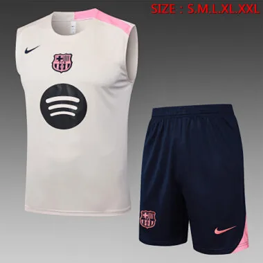 25-26 Barcelona Sleeveless Training Kits Tracksuits Cheap Football Jersey Wholesale Yupoo