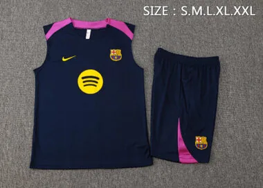 25-26 Barcelona Sleeveless Training Kits Tracksuits Cheap Football Jersey Wholesale Yupoo