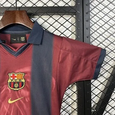 00-01 Kids Retro Barcelona Home x CJ Edition Skeleton Soccer Jersey