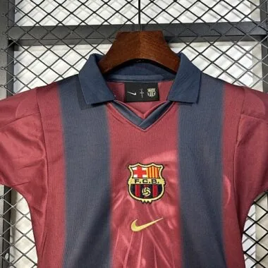 00-01 Kids Retro Barcelona Home x CJ Edition Skeleton Soccer Jersey