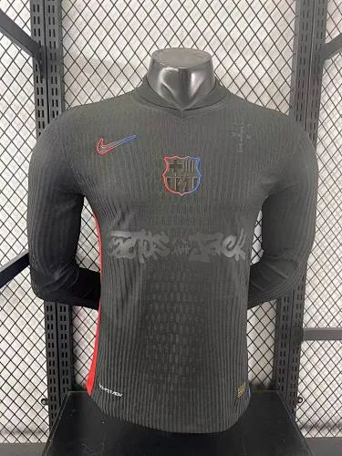 2025/26 Player Barcelona Away x Travis Scott Long Sleeve Soccer Jersey