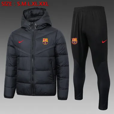 23-24 Barcelona black cotton coat jacket tracksuit size S-2XL