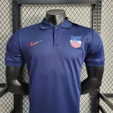 23-24 Barcelona POLO Treasure Blue Training Shirt