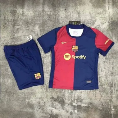 24-25 Barcelona Home Kid Kits Youth Apparels