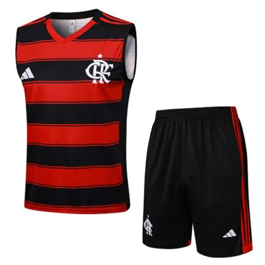 25-26 Flamengo Sleeveless Training Kits Tracksuits Cheap Football Jersey Wholesale Yupoo