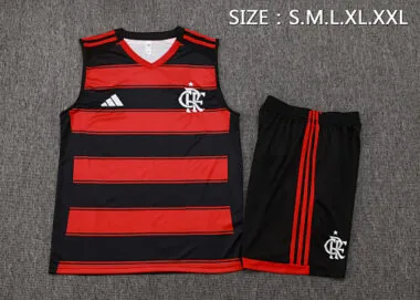 25-26 Equipaciones de entrenamiento sin mangas del Flamengo, chándales, camisetas de fútbol baratas, venta al por mayor en Yupoo