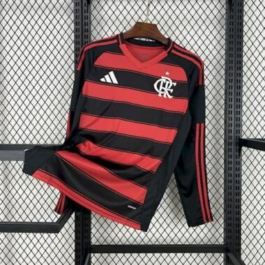 25-26 Long Sleeves Flamengo Home S-4XL