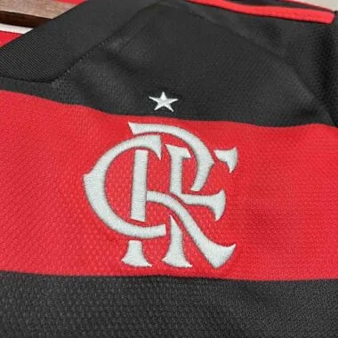 24-25 Flamengo Home Kit Woman Shirt With All Sponsor