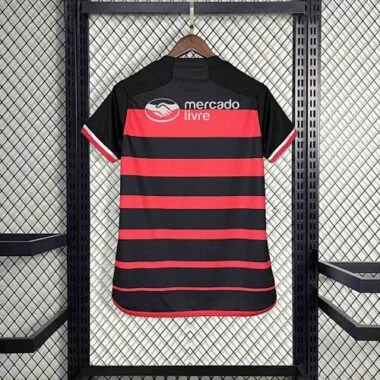 24-25 Flamengo Home Kit Woman Shirt With All Sponsor
