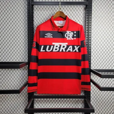 94-95 Flamengo Home Retro Kit Long Sleeve Vintage Shirt