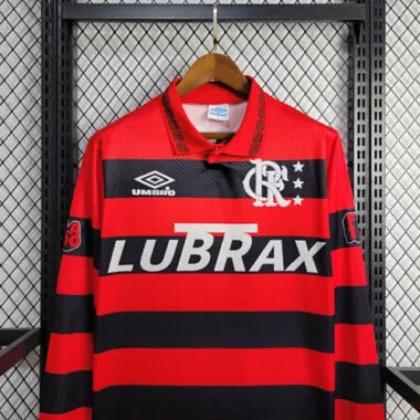 94-95 Flamengo Home Retro Kit Long Sleeve Vintage Shirt