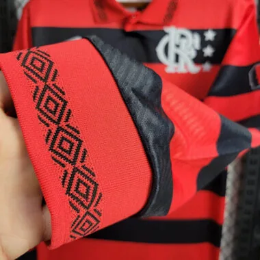 94-95 Flamengo Home Retro Kit Long Sleeve Vintage Shirt