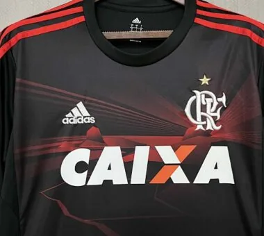 Maglia vintage 13-14 del Flamengo, divisa retro nera