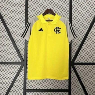 2024 Flamengo Training Yellow Polo Shirt