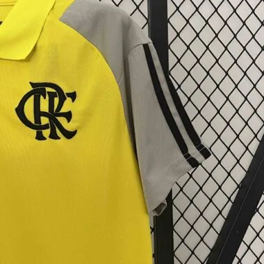 2024 Flamengo Training Yellow Polo Shirt