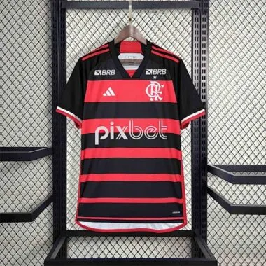 24-25 Flamengo Home Shirt With All Sponsor