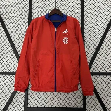 23-24 Flamengo Reversible Windbreaker Red&Blue Double-Sides Jacket