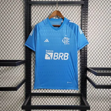 23-24 Flamengo Goalkeeper Blue S-4XL Cheap Soccer Jerseys