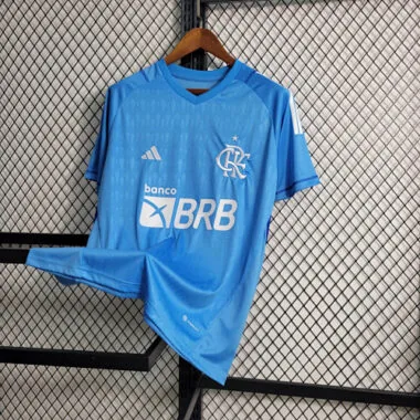 23-24 Flamengo Goalkeeper Blue S-4XL Cheap Soccer Jerseys
