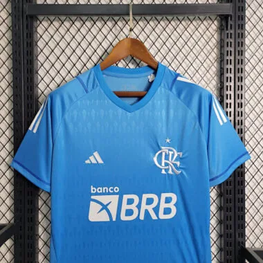 23-24 Flamengo Goalkeeper Blue S-4XL Cheap Soccer Jerseys