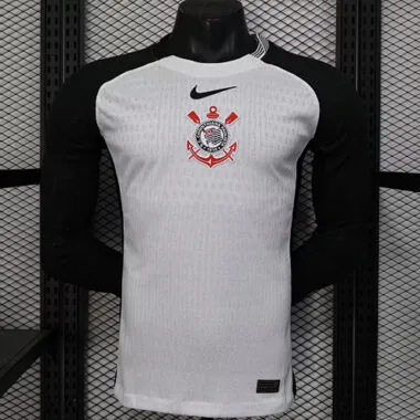 2025 Players Corinthians Home Kit Long Sleeve S-2XL Cheap Football Jersey Wholesale Yupoo