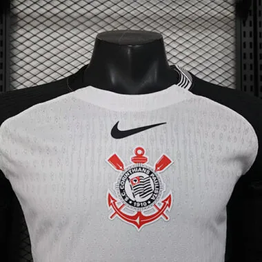 2025 Players Corinthians Home Kit Long Sleeve S-2XL Cheap Football Jersey Wholesale Yupoo