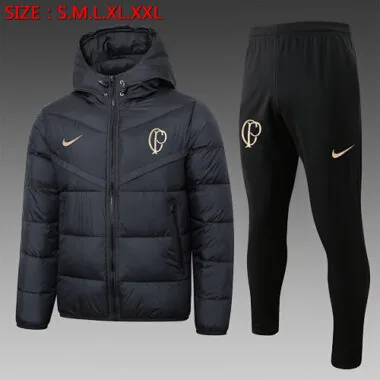 23-24 Corinthians black cotton coat jacket tracksuit size S-2XL