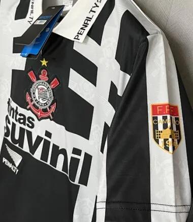 Equipamento Retro de Futebol dos Corinthians para Jogos Fora de Casa de 95-96 AAAAJersey Yupoo