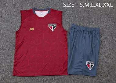 25-26 Sao Paulo Sleeveless Training Kits Tracksuits Cheap Jersey Wholesale Yupoo