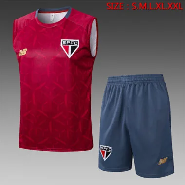 25-26 Sao Paulo Sleeveless Training Kits Tracksuits Cheap Jersey Wholesale Yupoo
