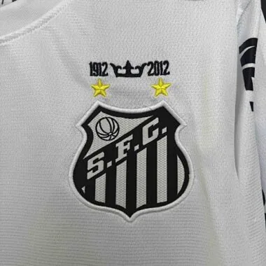 Maglia da casa Santos 2011-12 in stile retrò a maniche lunghe, taglie S-XXL