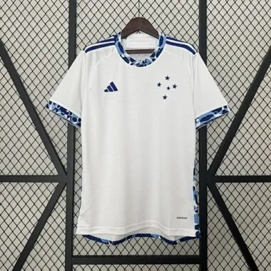 24-25 Cruzeiro Away Kit with All Sponsors