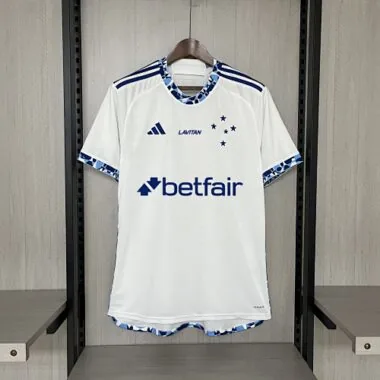 24-25 Cruzeiro Away Kit with All Sponsors