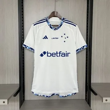 24-25 Cruzeiro Away Kit with All Sponsors