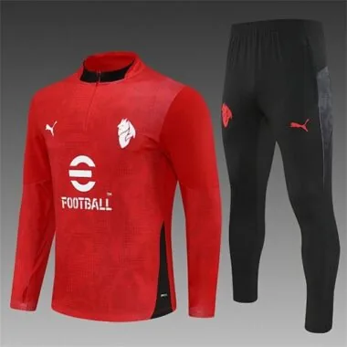 25-26 Kids AC Milan Training Kits Sweatshirt Tracksuits Cheap Football Jersey Wholesale Yupoo
