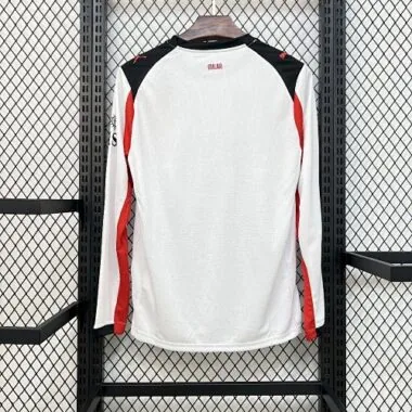 Equipación de manga larga para partidos fuera de casa del AC Milan 25-26, tallas S-2XL. Camisetas de fútbol baratas al por mayor en Yupoo