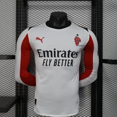 25-26 Players AC Milan Away Kit Long Sleeve S-3XL Cheap Football Jersey Wholesale Yupoo