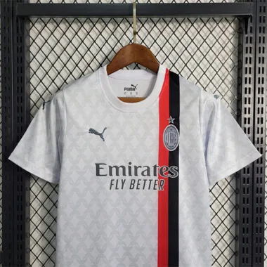 Camisetas de fútbol del AC Milan para niños, para partidos fuera de casa, tallas 16-28, 23-24