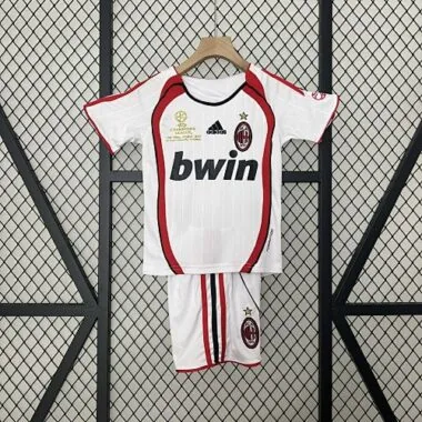 07-08 AC Milan Retro Kid UCL Final Version Kits Sets Jersey