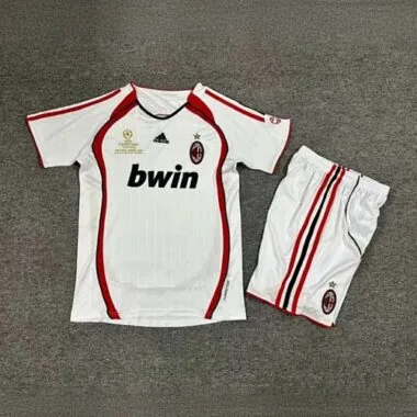 07-08 AC Milan Retro Kid UCL Final Version Kits Sets Jersey